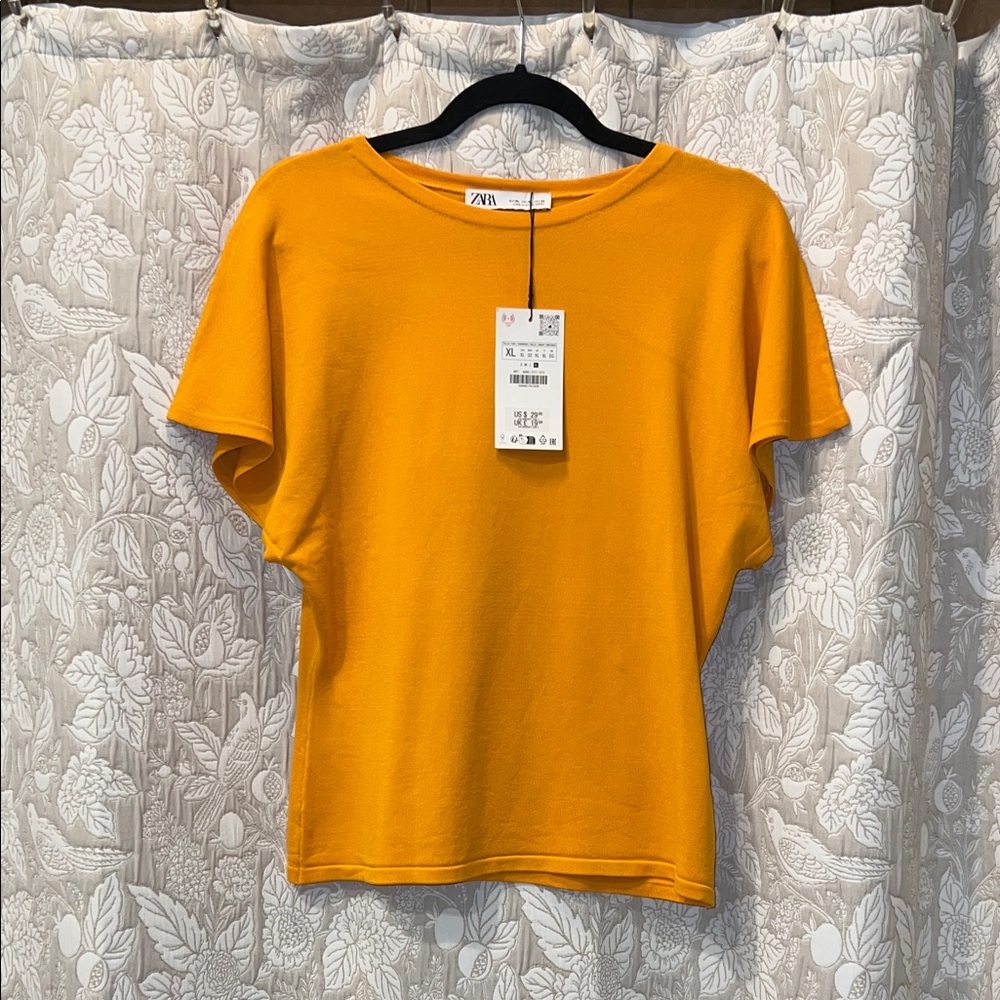 ZARA Tangerine Top